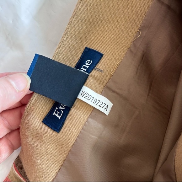 EVAN PICONE Vtg 90s Tartan Plaid Wrap Midi Skirt Belt Loops Tan Pink Size 10 - Picture 9 of 11